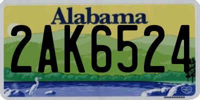 AL license plate 2AK6524