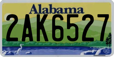 AL license plate 2AK6527