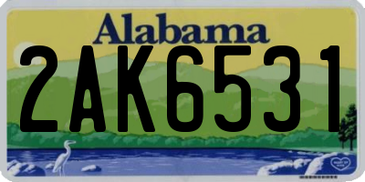 AL license plate 2AK6531