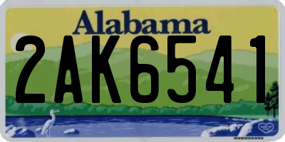 AL license plate 2AK6541