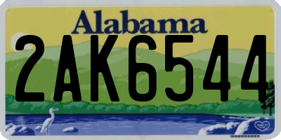 AL license plate 2AK6544