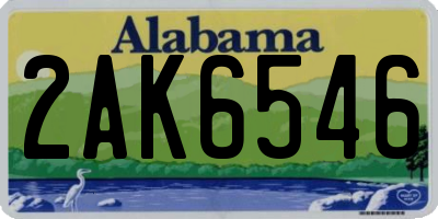 AL license plate 2AK6546
