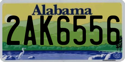 AL license plate 2AK6556