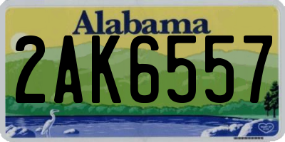 AL license plate 2AK6557