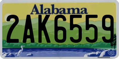 AL license plate 2AK6559