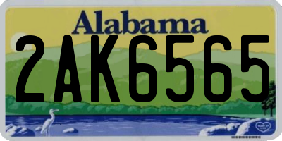 AL license plate 2AK6565