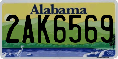 AL license plate 2AK6569
