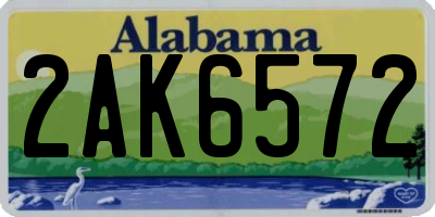 AL license plate 2AK6572