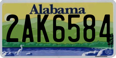 AL license plate 2AK6584