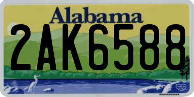 AL license plate 2AK6588