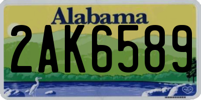 AL license plate 2AK6589