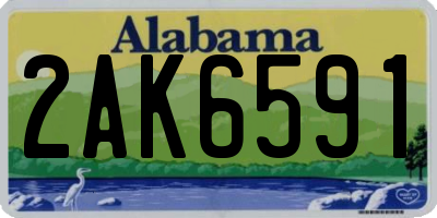AL license plate 2AK6591