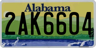 AL license plate 2AK6604