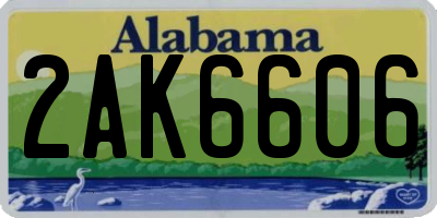 AL license plate 2AK6606