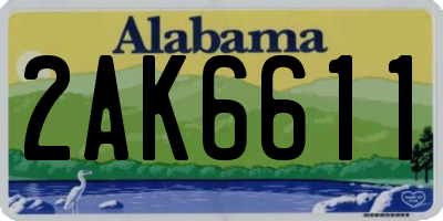 AL license plate 2AK6611