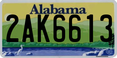 AL license plate 2AK6613
