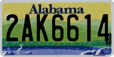 AL license plate 2AK6614