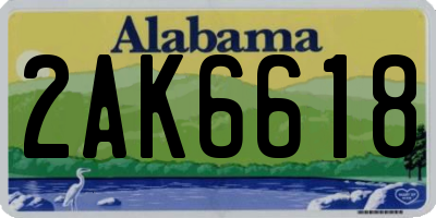 AL license plate 2AK6618