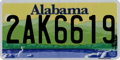 AL license plate 2AK6619