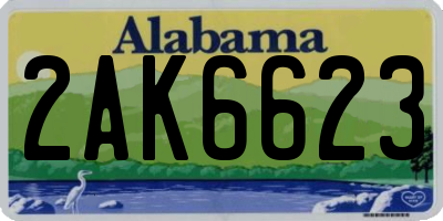 AL license plate 2AK6623