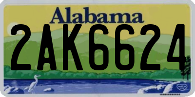 AL license plate 2AK6624