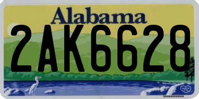 AL license plate 2AK6628