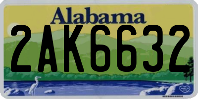 AL license plate 2AK6632