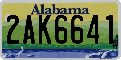 AL license plate 2AK6641