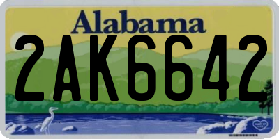 AL license plate 2AK6642