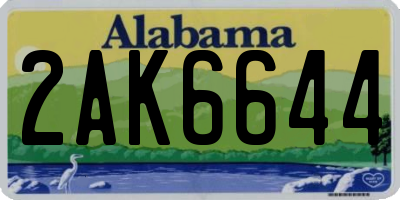 AL license plate 2AK6644