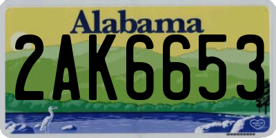 AL license plate 2AK6653