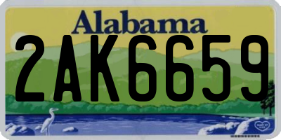 AL license plate 2AK6659