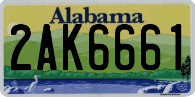 AL license plate 2AK6661
