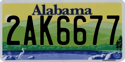 AL license plate 2AK6677