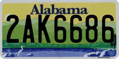 AL license plate 2AK6686
