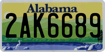 AL license plate 2AK6689