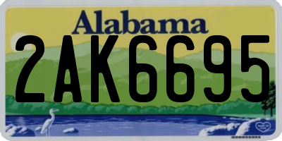 AL license plate 2AK6695