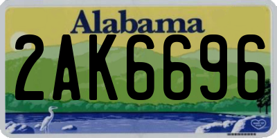 AL license plate 2AK6696