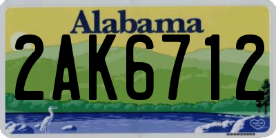AL license plate 2AK6712