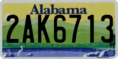 AL license plate 2AK6713