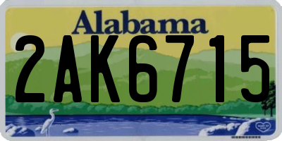 AL license plate 2AK6715