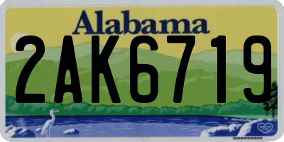 AL license plate 2AK6719