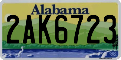 AL license plate 2AK6723