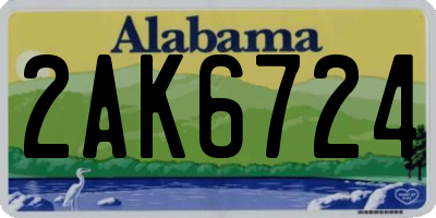 AL license plate 2AK6724