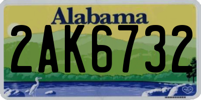 AL license plate 2AK6732