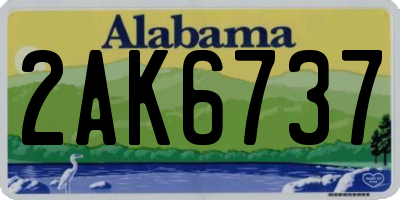 AL license plate 2AK6737