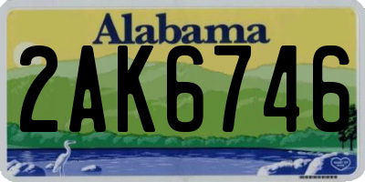 AL license plate 2AK6746