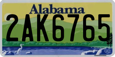 AL license plate 2AK6765