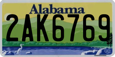 AL license plate 2AK6769