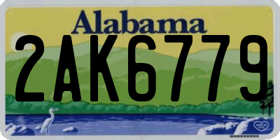 AL license plate 2AK6779